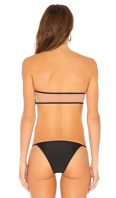 Shop Tori Praver Swimwear Royale Bandeau Bikini Top In Black