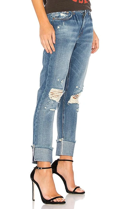 Shop Ei8ht Dreams Cuffed Slim Boyfriend Jeans In Mid Wash Destroyed