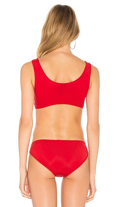 Shop Beth Richards Knot Bikini Top In Red