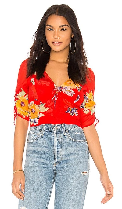 Shop Free People Love To Love Blouse In Red