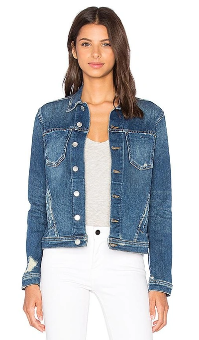 Shop L Agence Celine Jacket In Authentique Distressed