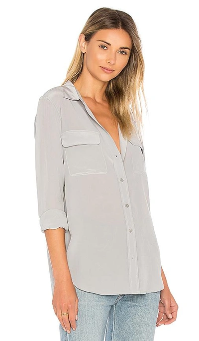 Shop Equipment Slim Signature Button Up In Gray