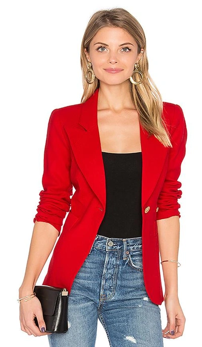 Shop Smythe Classic Duchess Blazer In Red