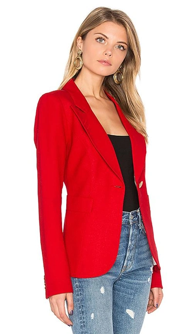 Shop Smythe Classic Duchess Blazer In Red