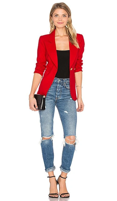 Shop Smythe Classic Duchess Blazer In Red