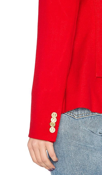 Shop Smythe Classic Duchess Blazer In Red
