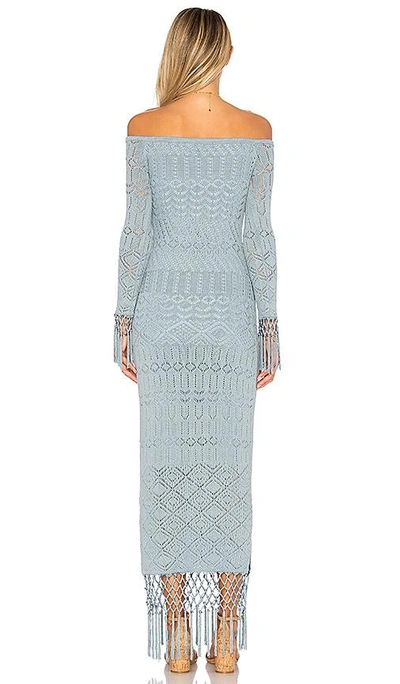 Shop House Of Harlow 1960 X Revolve Rose Dress In Dusty Blue