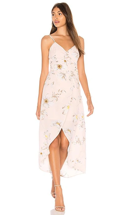 Shop Joa Sleeveless Woven Dress In Blush Floral