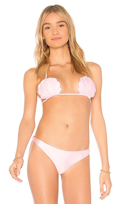 Shop Lolli Swim Pixie Bikini Top In Pink