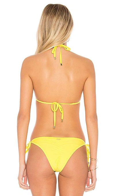 Shop Beach Bunny Hard Summer Triangle Top In Yellow