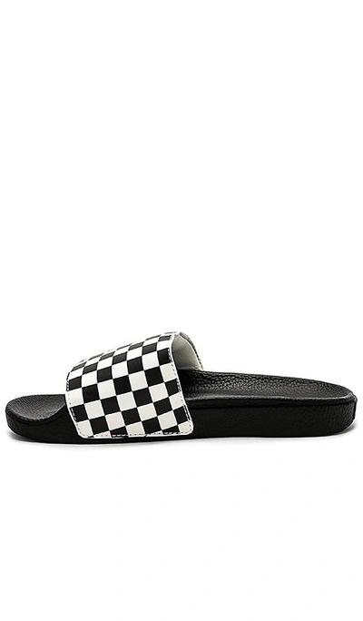 Shop Vans Slide On In Checkerboard White