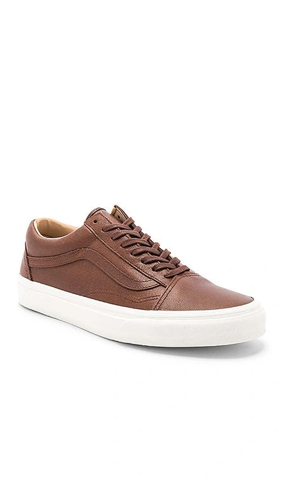 Tan leather vans old skool sale