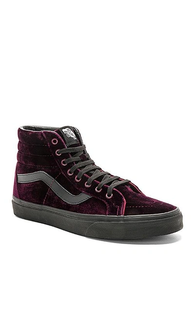 Vans Velvet Sk8-hi Reissue Velvet In Purple | ModeSens