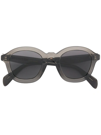 Shop Celine Round Frame Sunglasses In Grey