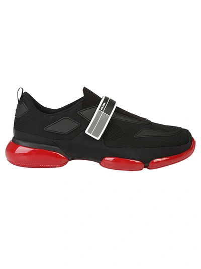 Shop Prada Sneakers In Nero+fumo