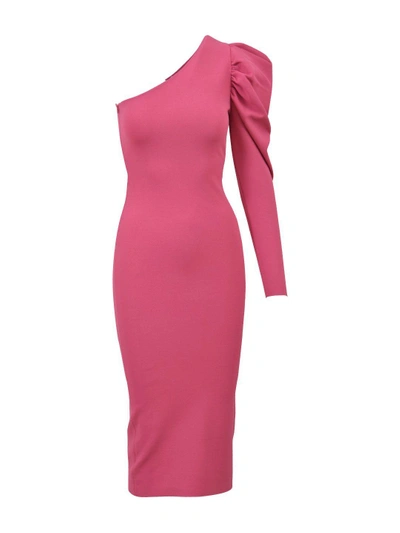 Shop Stella Mccartney Hot Pink One Shoulder Dress