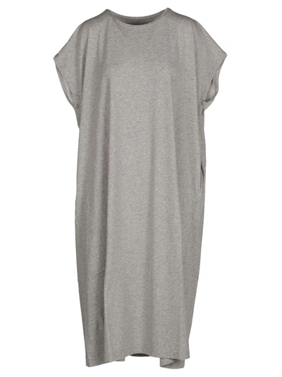 Shop Mm6 Maison Margiela Oversize Dress In Grey Melange