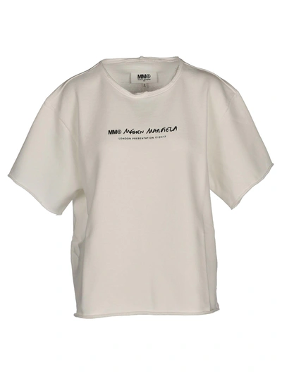 Shop Mm6 Maison Margiela Sweat T-shirt In Off White