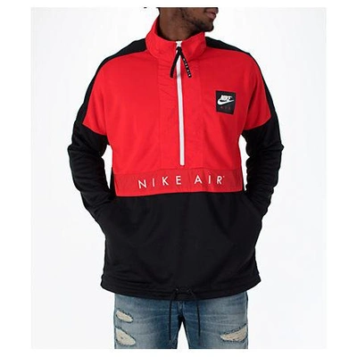 Shop Nike Men's Sportswear Air Half-zip Top, Red