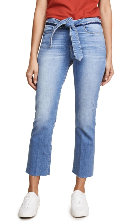 Shop Frame Le High Straight Jeans With Raw Edges In Hannington