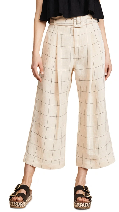 Shop Sea Hadley Pants In Cream Grid
