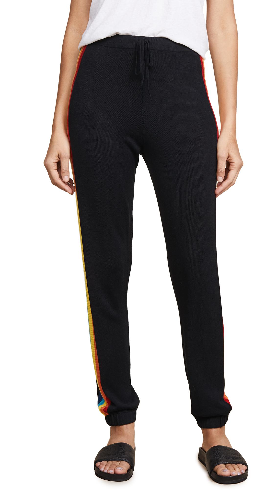 Spiritual Gangster X Madeleine Thompson Rainbow Bebe Pants In Black Modesens