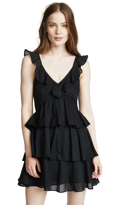 Shop Kos Resort Tiered Mini Dress In Black