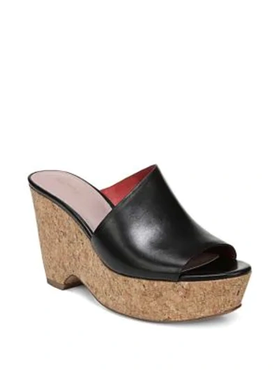 Shop Diane Von Furstenberg Bonnie Black Platform Wedge Sandals