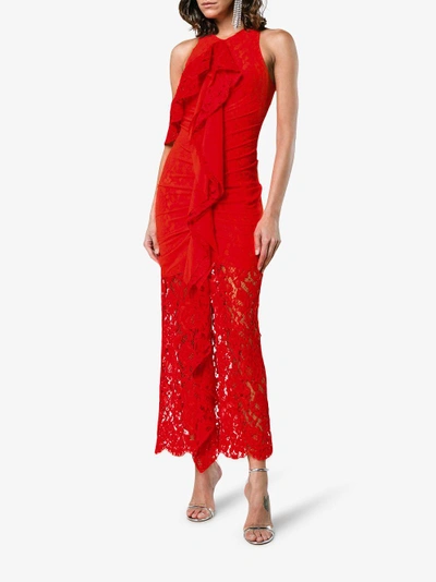 Shop Proenza Schouler Corded Lace Dress In Red