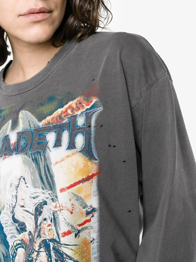Shop R13 Megadeth Long Sleeve T-shirt In Grey