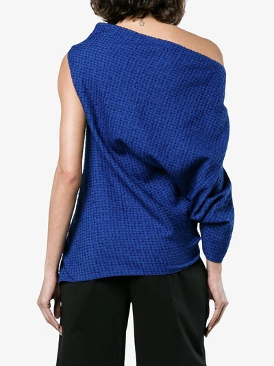 Shop Roland Mouret Middlesmoor One Shoulder Top In Blue