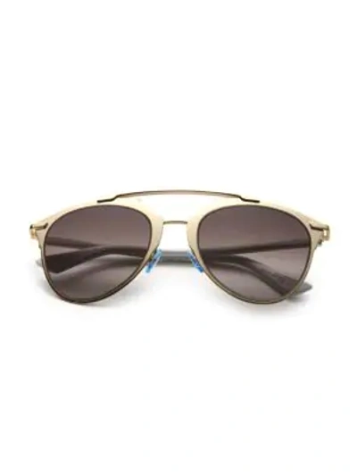 Shop Dior Women's Reflected 52mm Modified Pantos Sunglasses In Rose Gold