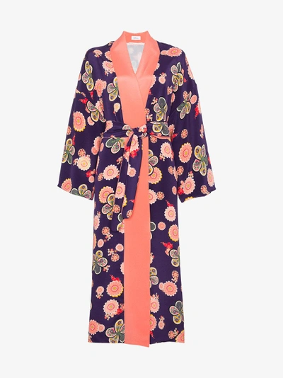 Shop Racil Floral Silk Wrap Maxi Dress In Multicolour
