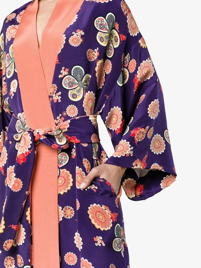 Shop Racil Floral Silk Wrap Maxi Dress In Multicolour