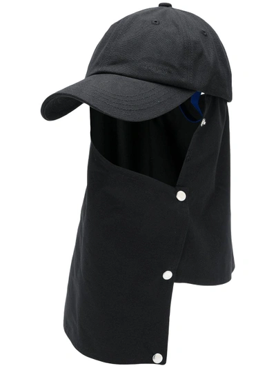 Shop Raf Simons Baseball Cap With Attachment In Black