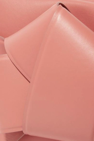 Shop Acne Studios Musubi Knotted Leather Shoulder Bag In Blush