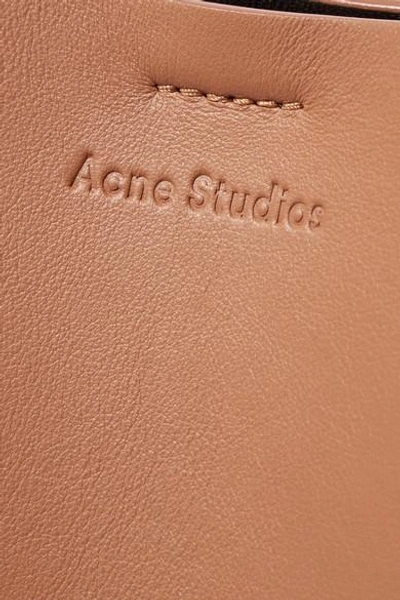 Shop Acne Studios Musubi Mini Knotted Leather Shoulder Bag In Tan