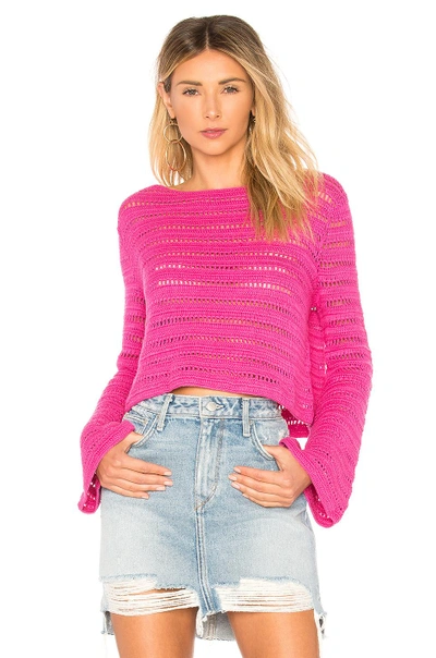Shop Lovers & Friends Amelia Sweater In Fuchsia