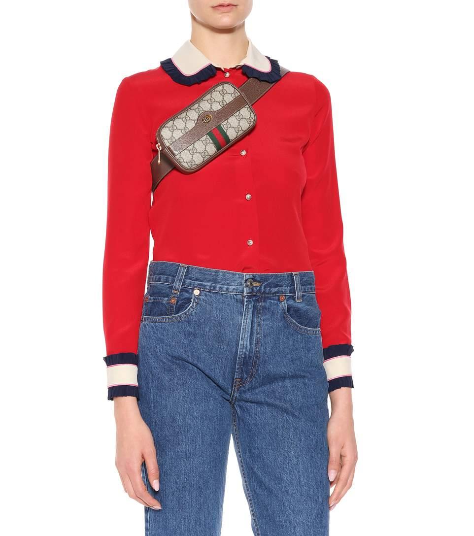 ophidia gg supreme canvas belt bag