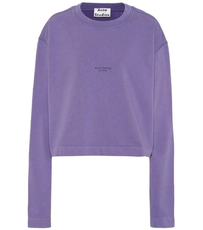 Shop Acne Studios Odice Cotton Jersey Sweatshirt In Purple