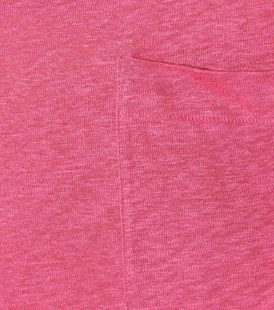 Shop Acne Studios Saga Linen T-shirt Dress In Pink