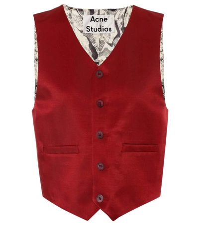 Shop Acne Studios Janay Wool-blend Vest In Red