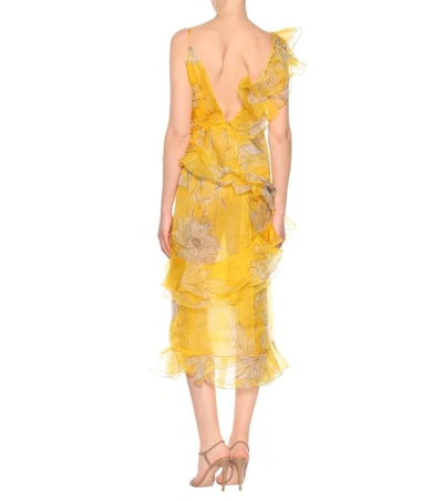 Johanna Ortiz Sunlight Ruffled Organza Midi Dress In Yellow | ModeSens