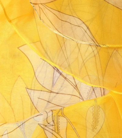 Shop Johanna Ortiz Sunlight Silk Midi Dress In Yellow