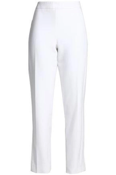 Shop Amanda Wakeley Woman Cady Tapered Pants White