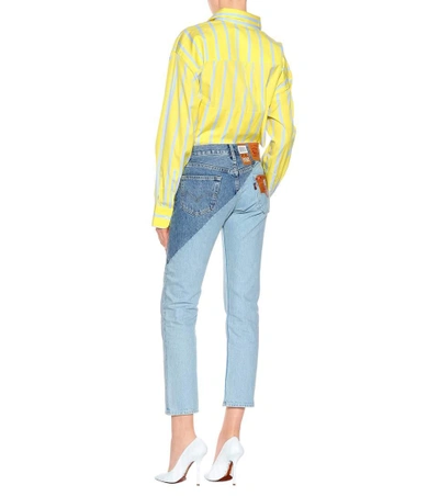 Shop Vetements X Levi's® Reworked High-waisted Jeans In Blue