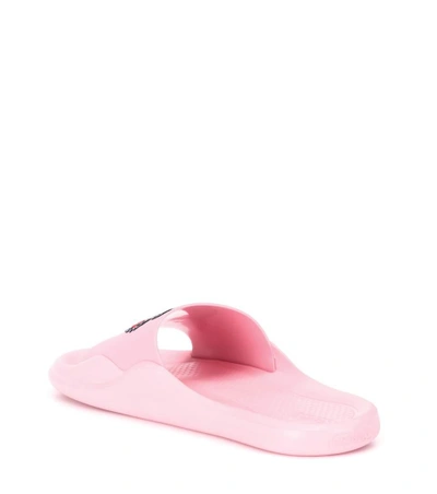 Shop Kenzo Printed Slides In Pink