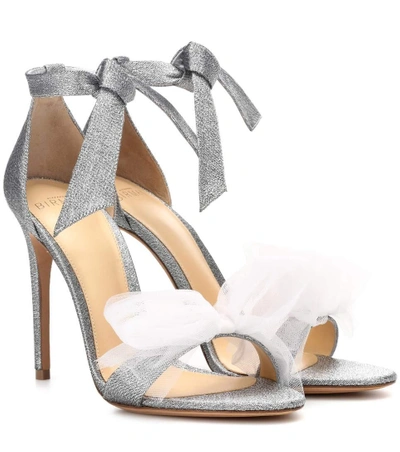 Shop Alexandre Birman Exclusive To Mytheresa.com - Clarita Lamé And Tulle Sandals In Silver