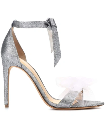 Shop Alexandre Birman Exclusive To Mytheresa.com - Clarita Lamé And Tulle Sandals In Silver