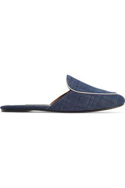 Shop Newbark Woman Liza Denim Slippers Dark Denim